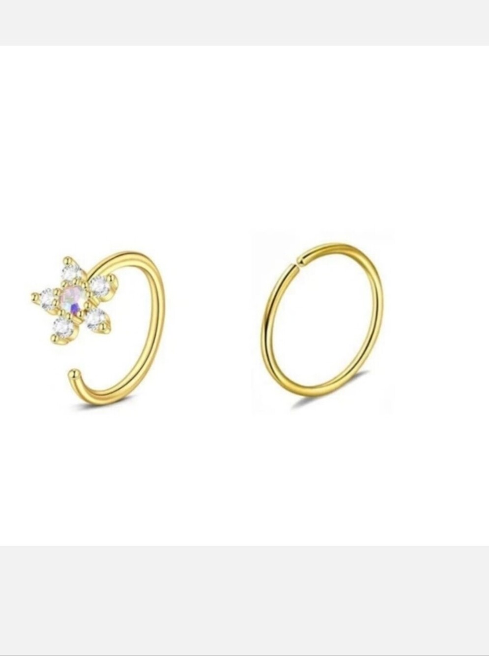 2 Nose Ring Hoops